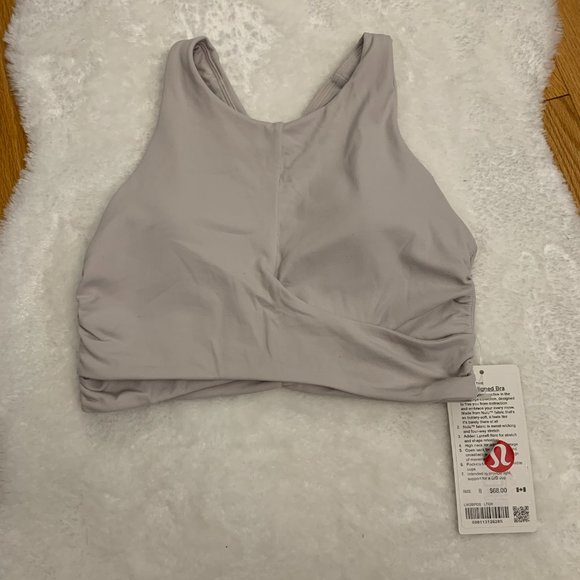 NWT NEW WITH TAGS Lululemon Always Aligned Bra - Light Chrome Size 8 - Picture 8 of 8